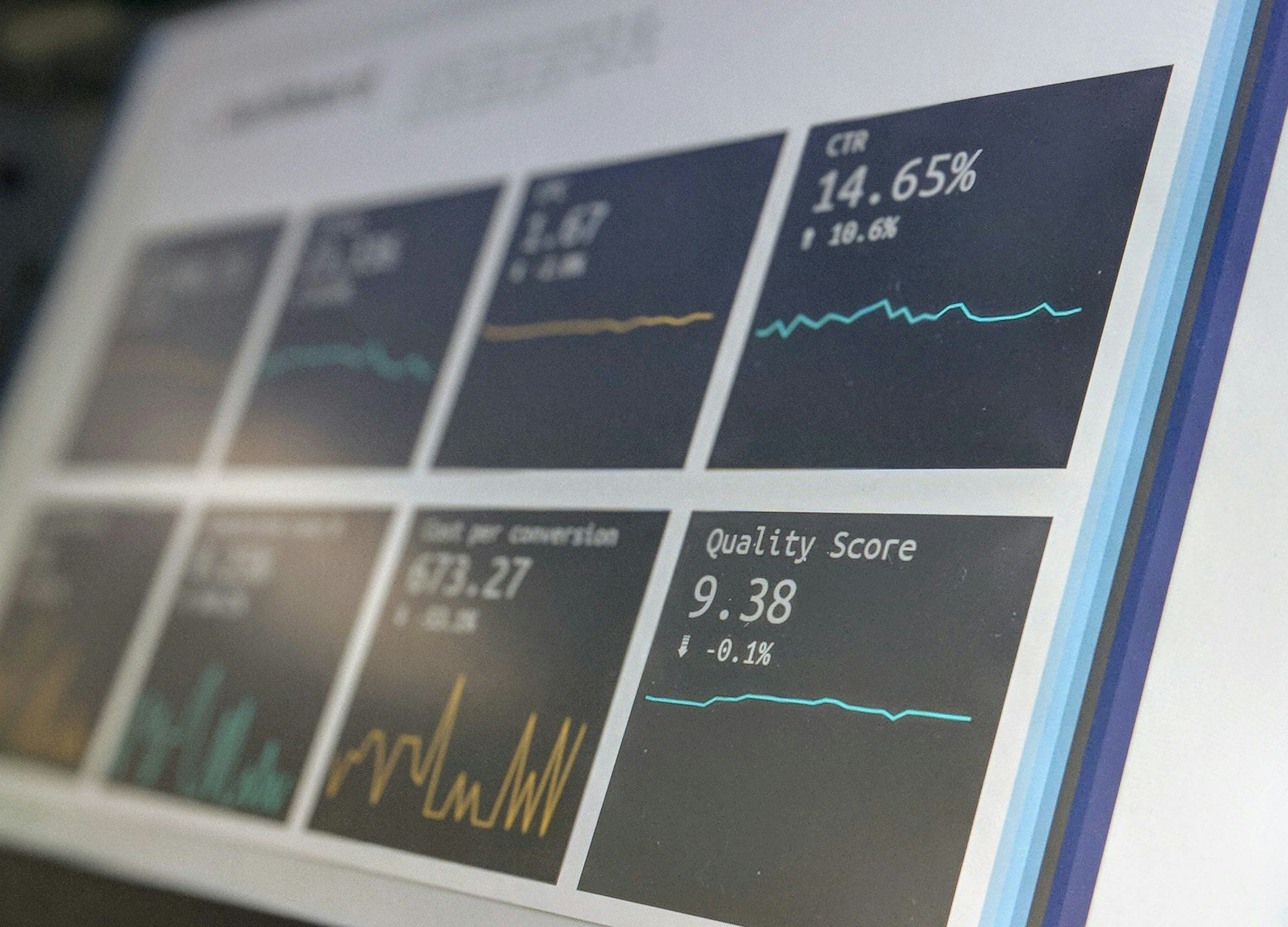 Real-time analytics dashboard showing forecasting and performance metrics